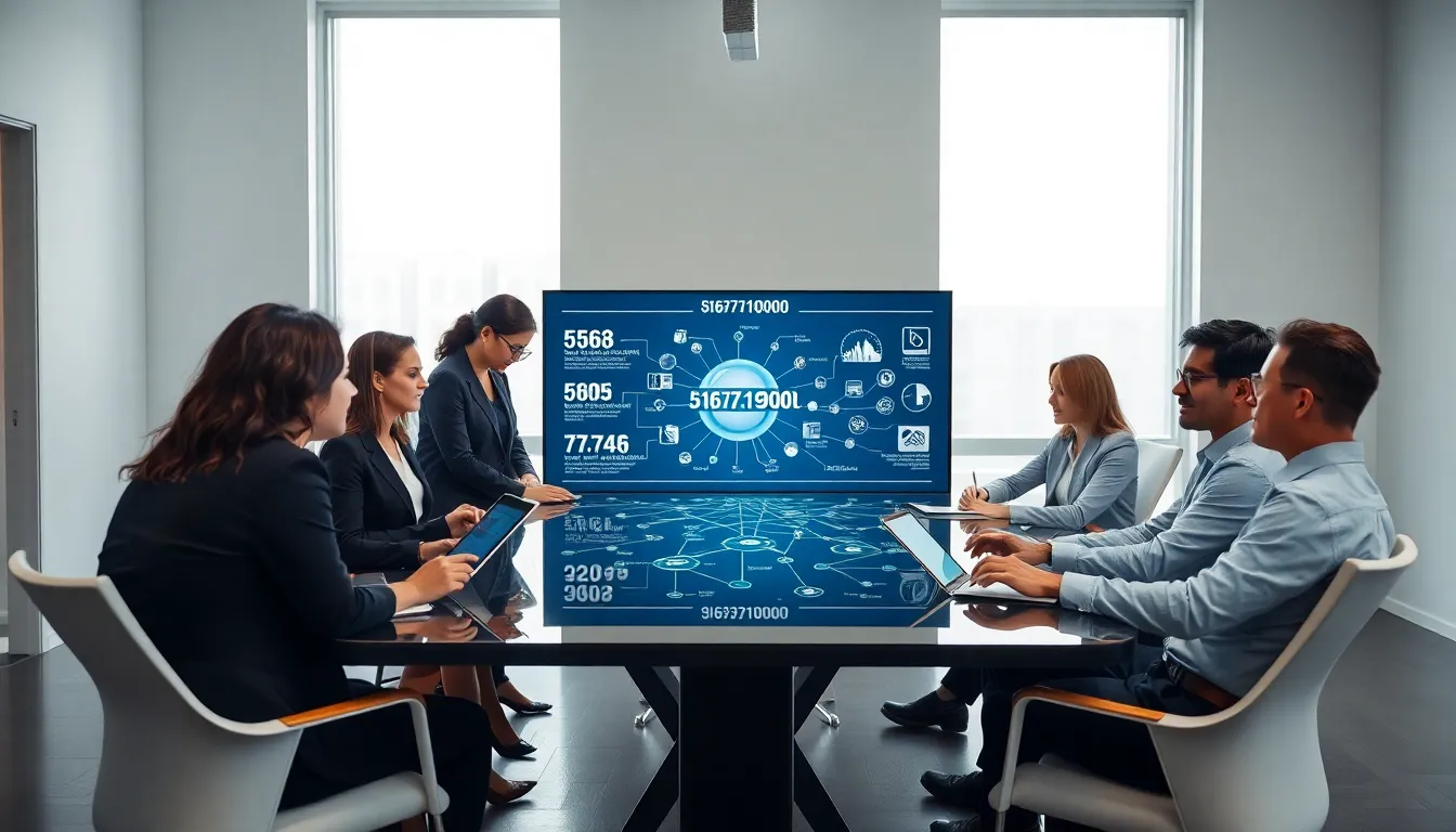diverse team collaborating in a modern office setting.